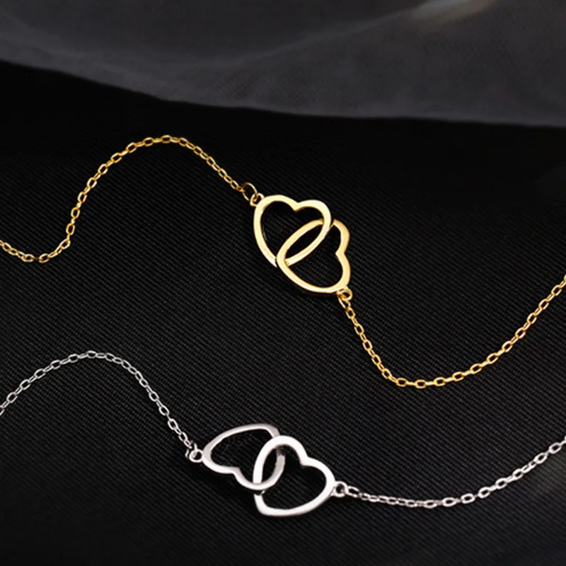 Collana Clavicola Con Ciondolo Cuore Traforato E Cristallo Blu | Gioiello Donna Squisita Fattura, Regalo Compleanno