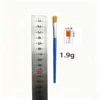 Tige bleue de 12,5 cm, tête plate en plastique.