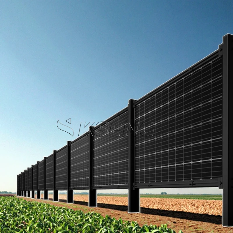 Kseng Solar Fence Pv Solar Panels Vertical Support Ground Mounting System Solar Farm