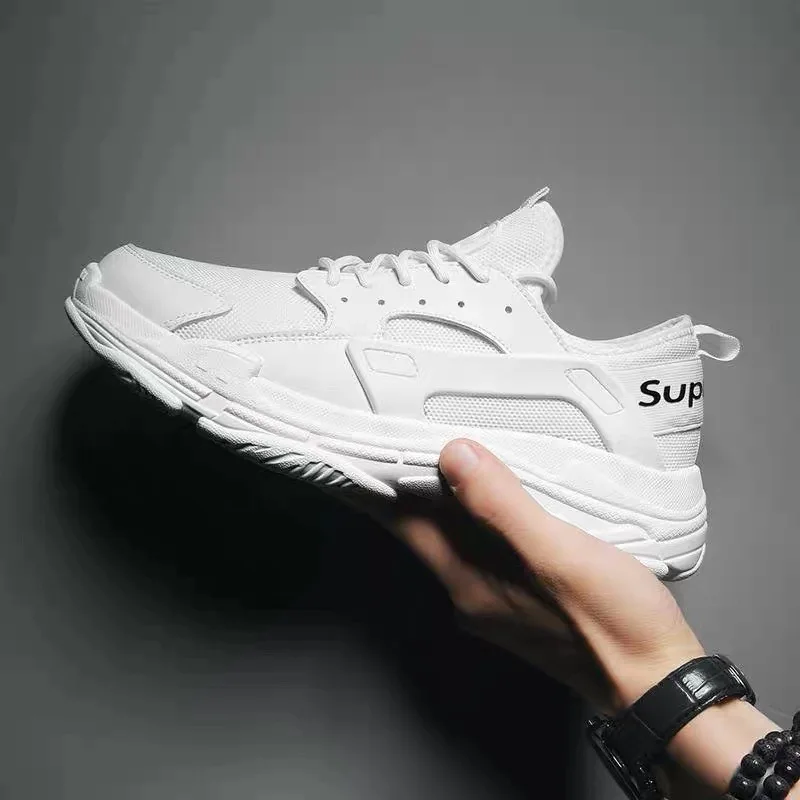 
 Дышащие кроссовки на толстой подошве, спортивные новые корейские мужские модные трендовые сетчатые повседневные туфли, обувь для путешествий  