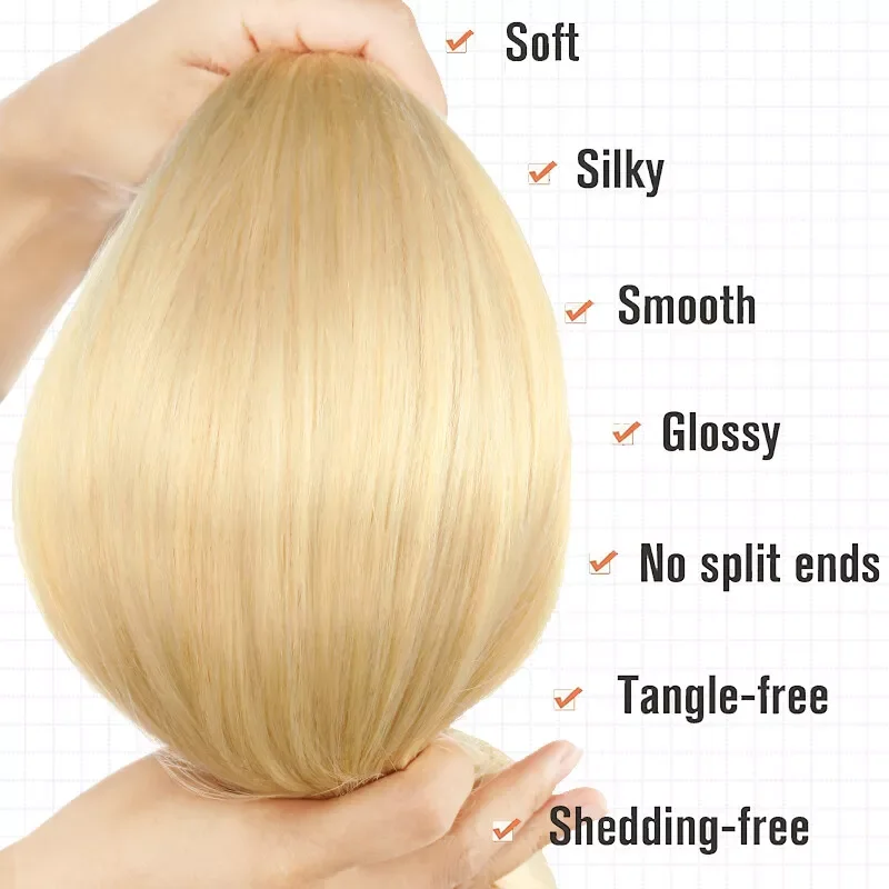 100 Strands Nano Rings Micro Links Human Hair Extensions Natural Blonde Micro Bead Loop Pre Bonded Remy European Straight Hair
