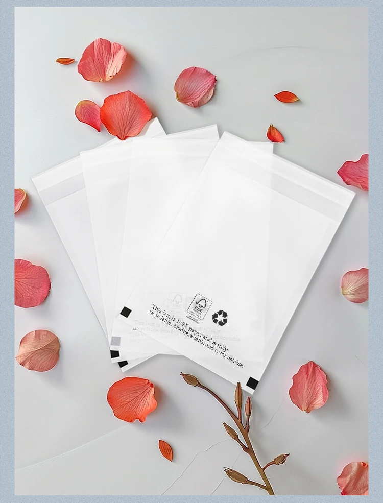 Custom Recyclable Art Paper Packaging Biodegradable Self-Seal Semi ...