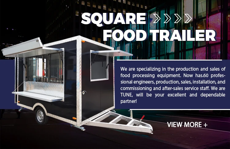 TUNE best sale square street food BBQ ice-cream hot plate food trailer truck for sale USA manufacture