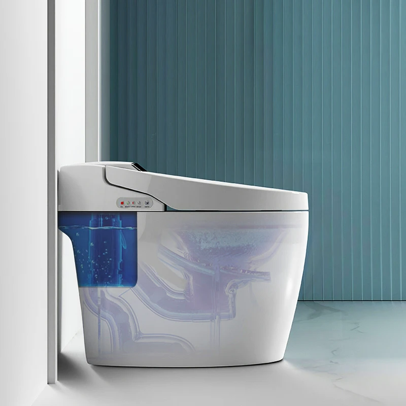 Economic Modern Automatic Foot Sensor Flush Luxury Intelligent Toilet Remote Control Water Closet Wc One Piece Smart Toilet