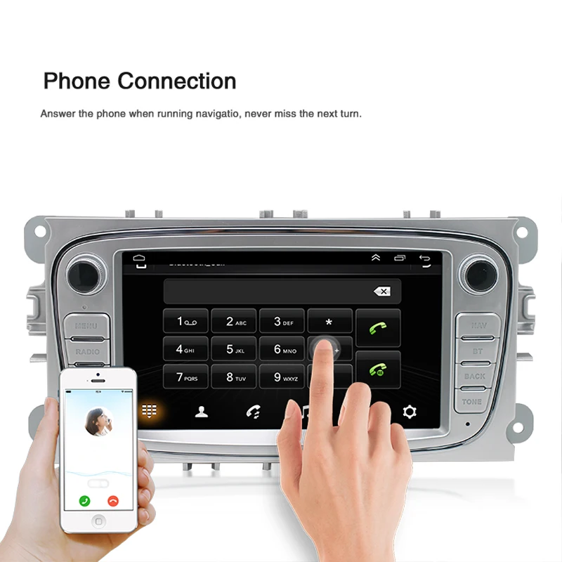 Android 10.1 2 Din 1+16G GPS Car Multimedia Player Dashboard Reverse Aid 1 Year for Ford/Focus EXI MT 2 3 Mk2/Mk3/S-Max/Mondeo