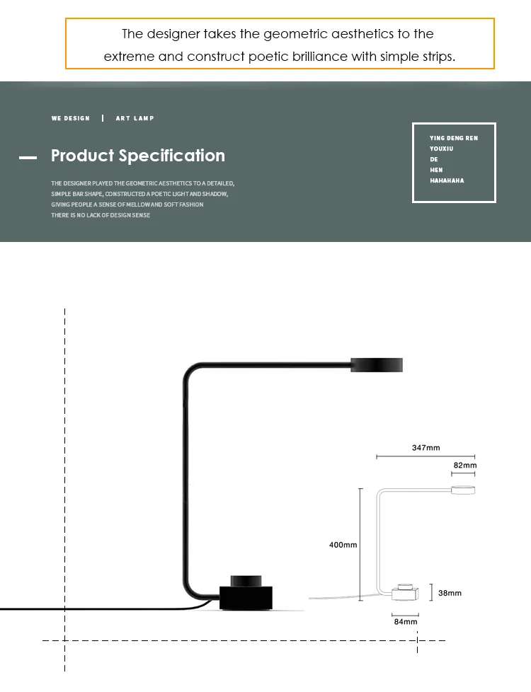 Modern simple design office or home decor metal adjustable desk bedside led reading table lamp