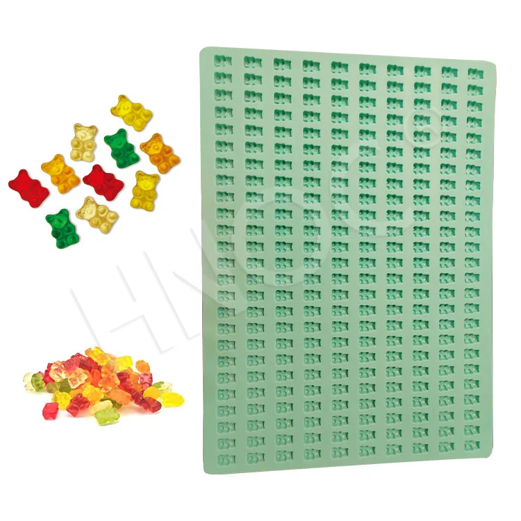 HNOC Custom Fruit Shape Bean Candy Ball Lollipop Mould Non Stick Chocolate Bar Silicon Cat Mold for Jelly