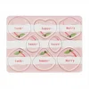 Rectangular pink peach eight-piece set