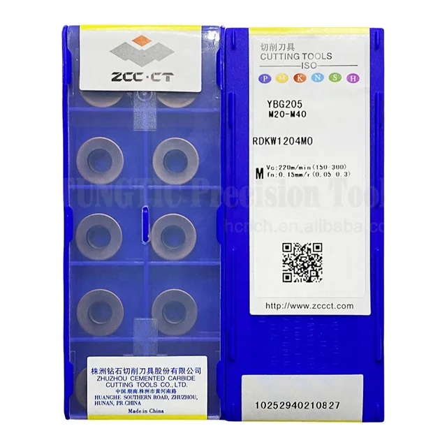 ZCC RDKW YBG205 YBG102 YB9320 RDKW1204MO Carbide Inserts CNC Milling Inserts Lathe Cutter Tools