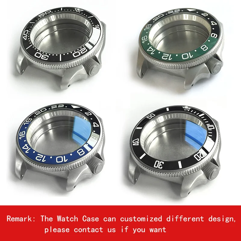 Custom Silver Matte Watch Case with Ceramic Bezel Insert