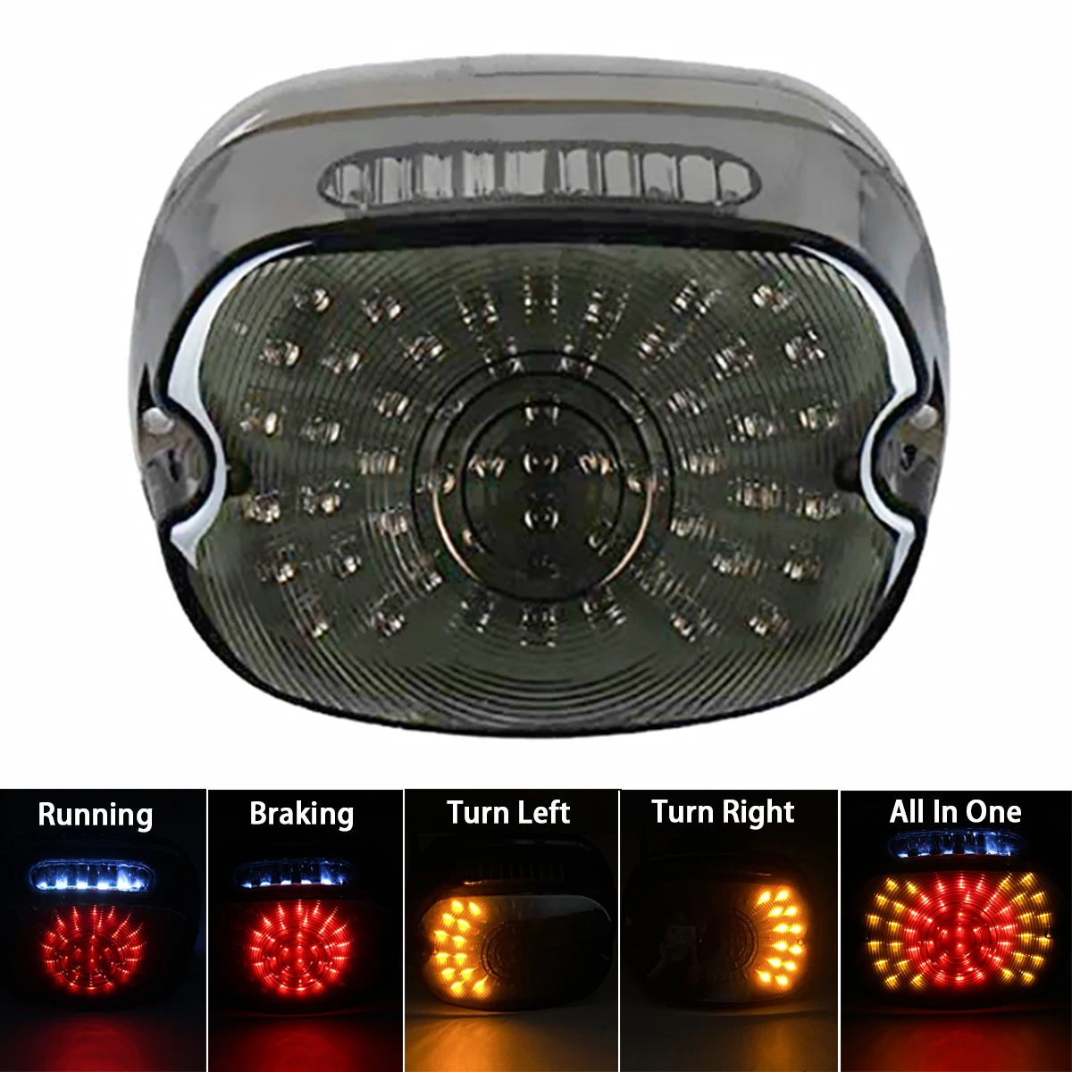 Motorcycle LED Tail Light Brake Light For Dyna Touring Road King Glide Sportster FLST 1991-2010