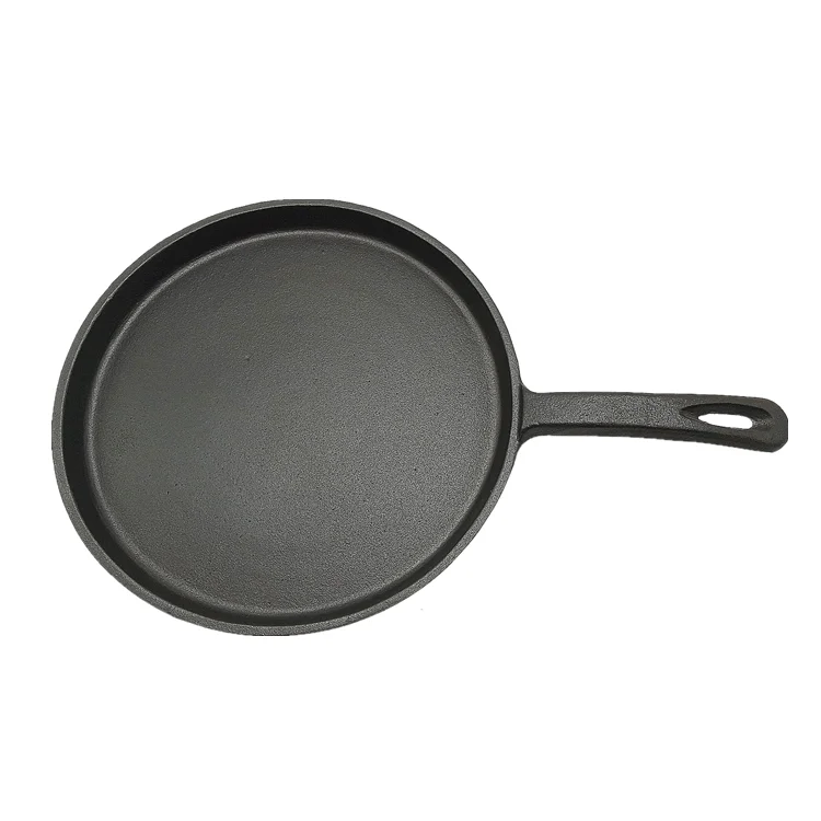 26.5cm New Custom Made Tawa Skillet Round Shape Shallow Flat Cast Iron ...