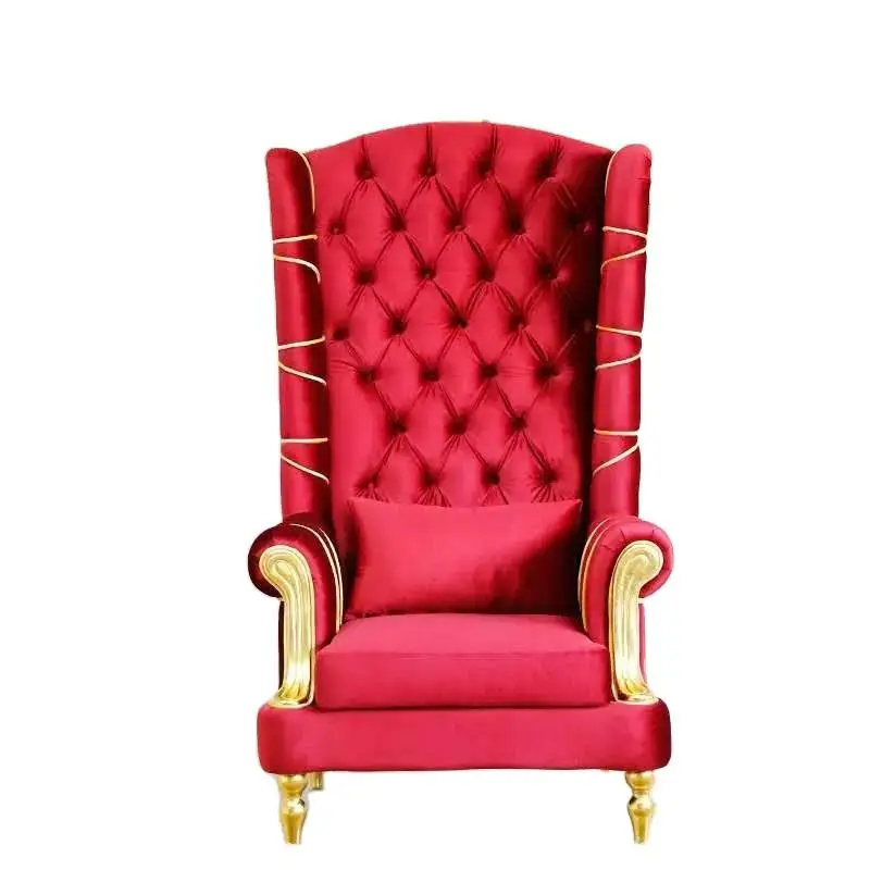 Bomacy Beauty Salon Furniture Hot Red Queen Royal Luxury Pedicure Throne Chair With Foot SPA