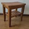 Taburete de baño SQ de teca (pequeño)