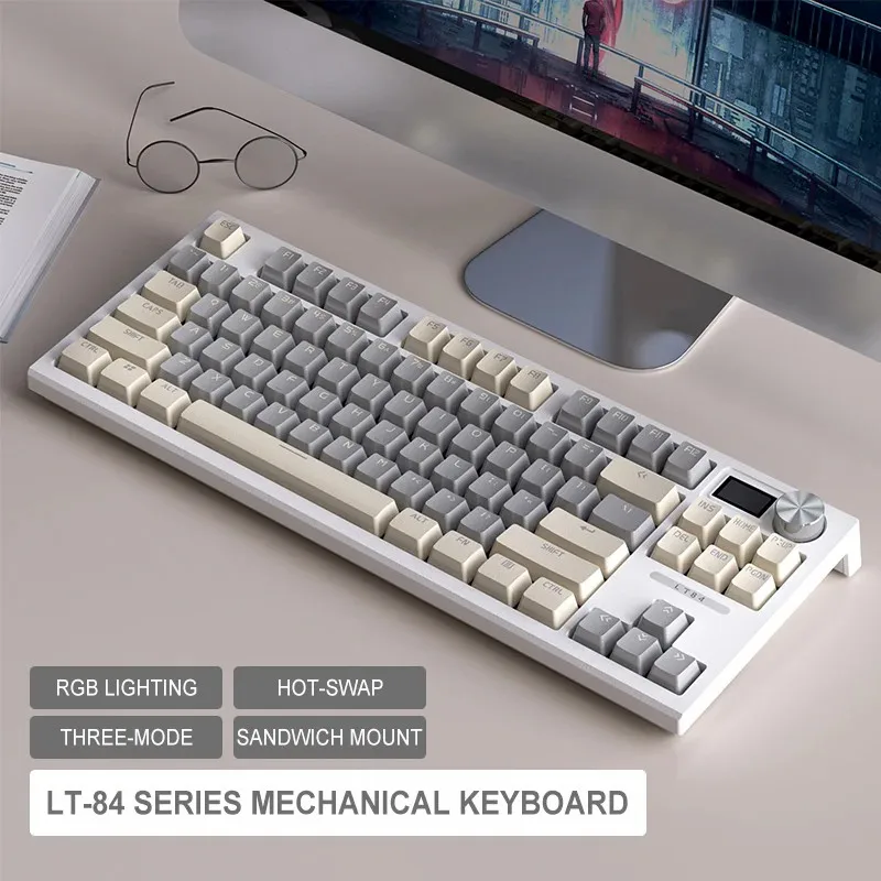 Langtu LT84 Mechanical Keyboard - Hot Swappable RGB Wireless