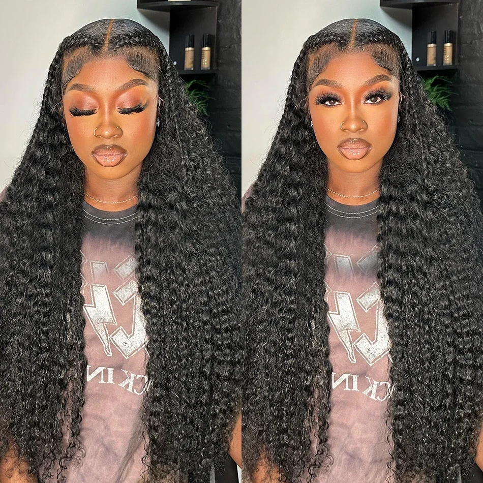 Äkta hår lace front peruk deep wave brasiliansk remy_voghion.com