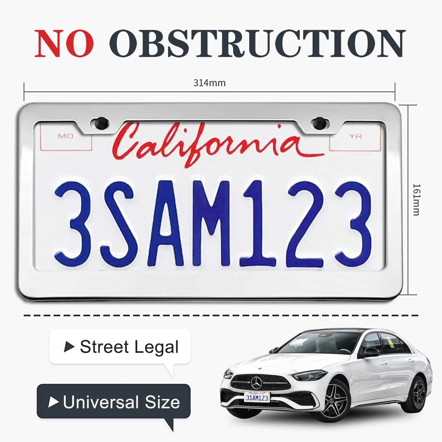 2024 Custom Abs Plastic License Plate Frame With Logo Embossed Car