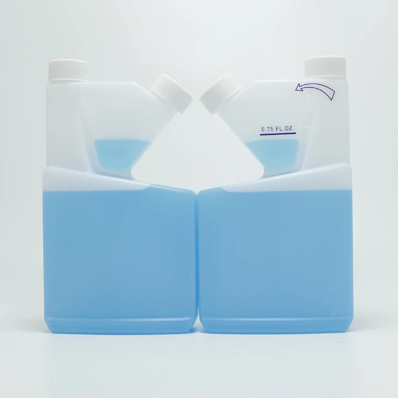 Twin Neck 16oz Capacity up to 0.75oz Self Measured Plastic Tip-N-Measure Bottle