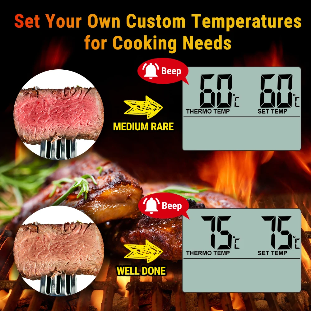 ThermoPro TP16 Digital Food Cooking Thermometer Long Probe Made of Durable Plastic