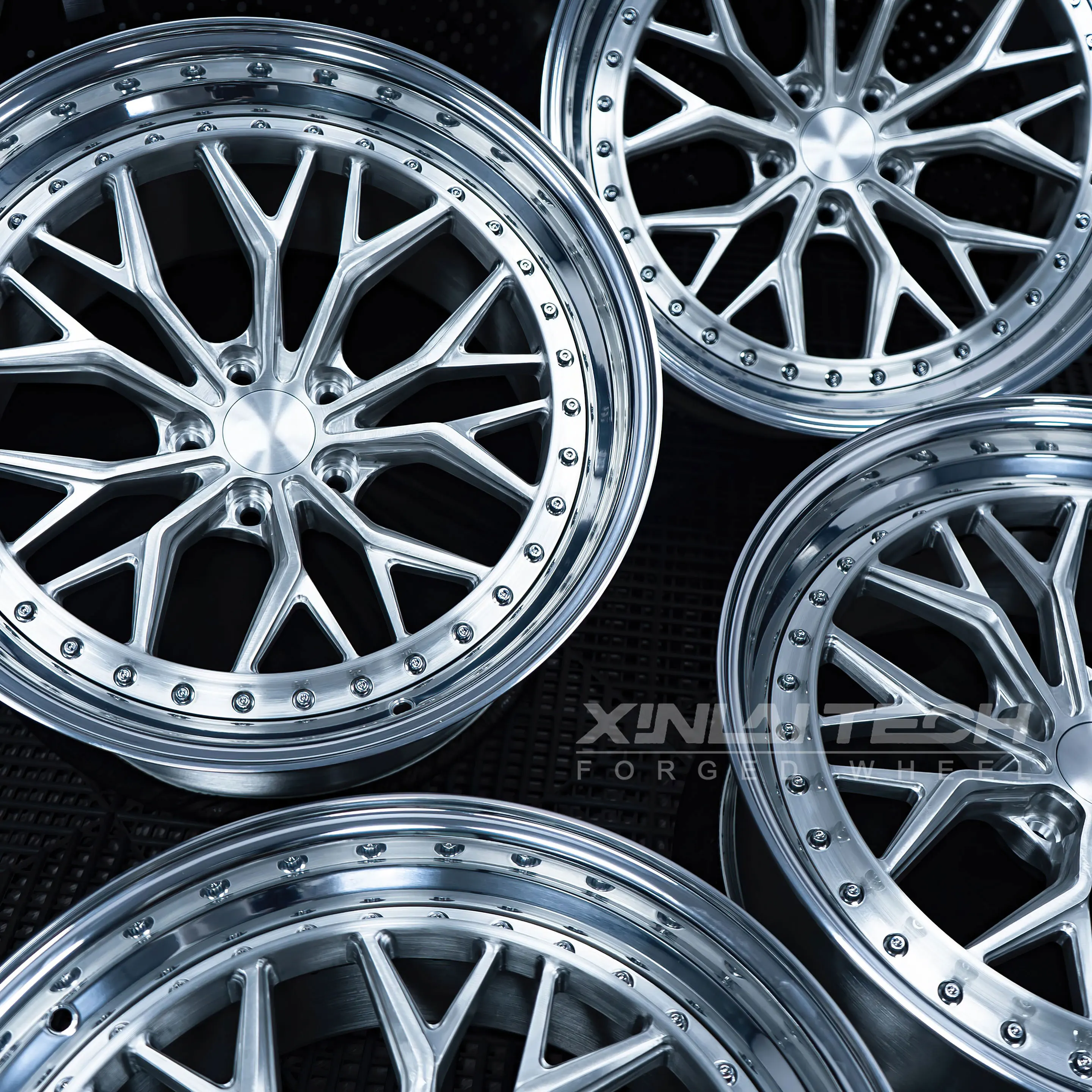XL 2-Piece Deep Dish Deep Lip Polished Custom Forged Wheels 5x120 5x112 5x114.3 for bmw audi Mercedes benz Car Alloy Wheels - Image 6