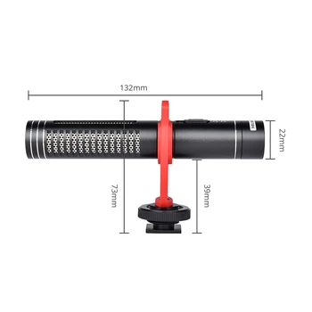 YELANGU MIC05 Stereo Aluminum Alloy Microphone, Super Cardioid Direction, Suitable for DSLR Camera / Mobile Phone / PC detail image