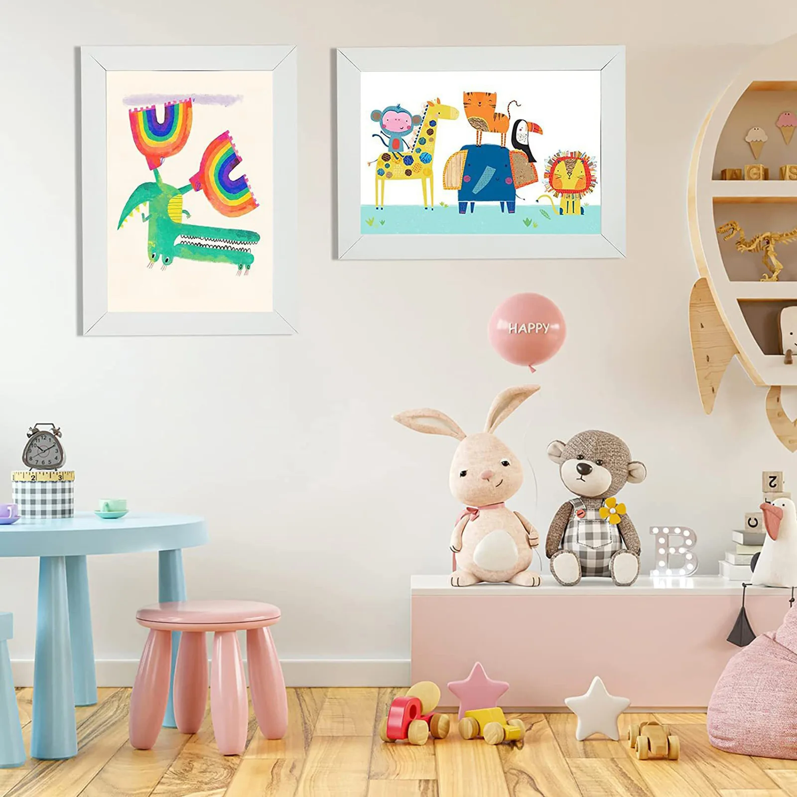 Kids Art Frames Wooden Front Opening Children Photo Display Artwork ...