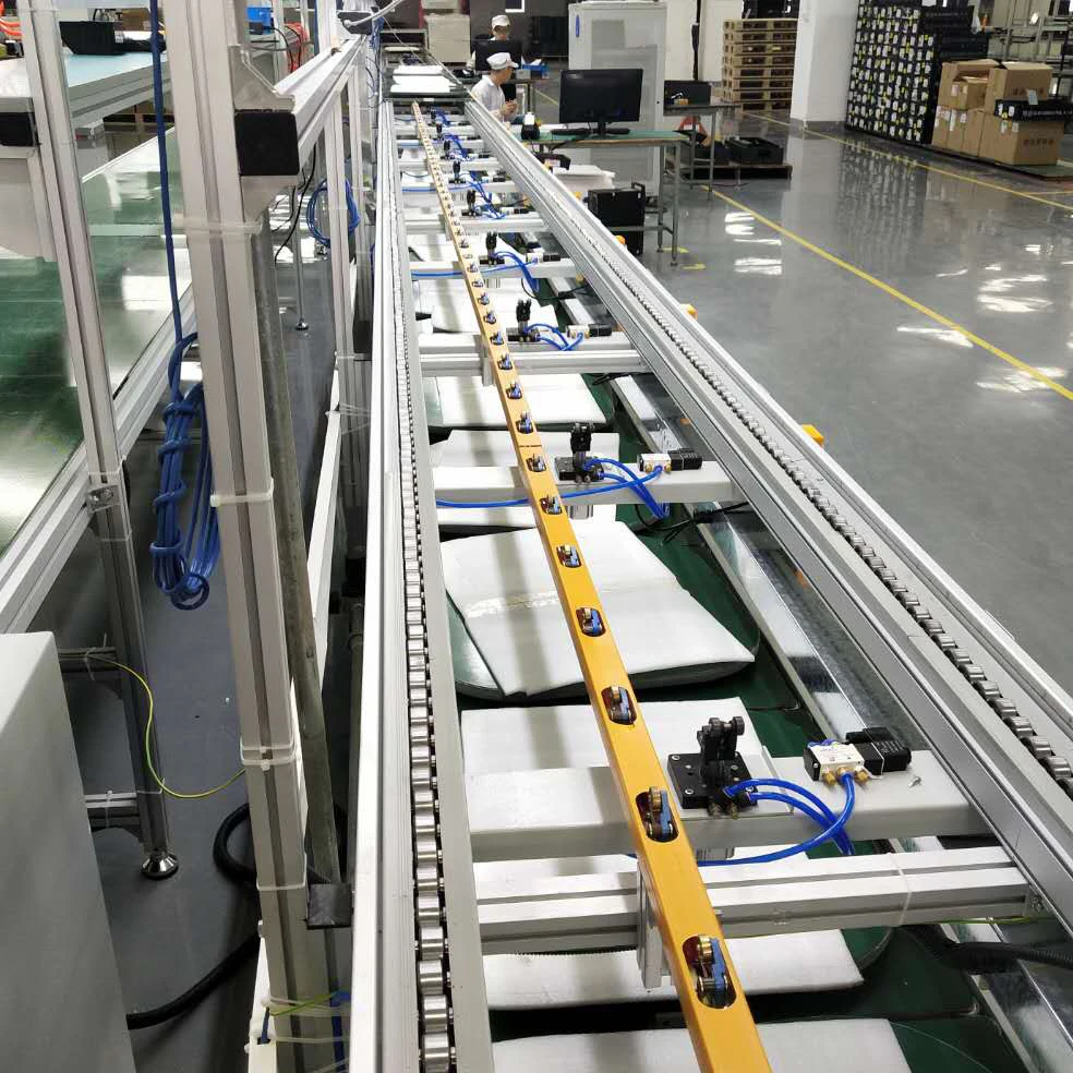 Free Flow Chain Pallet Conveyor for Assembly Line System With Low Price