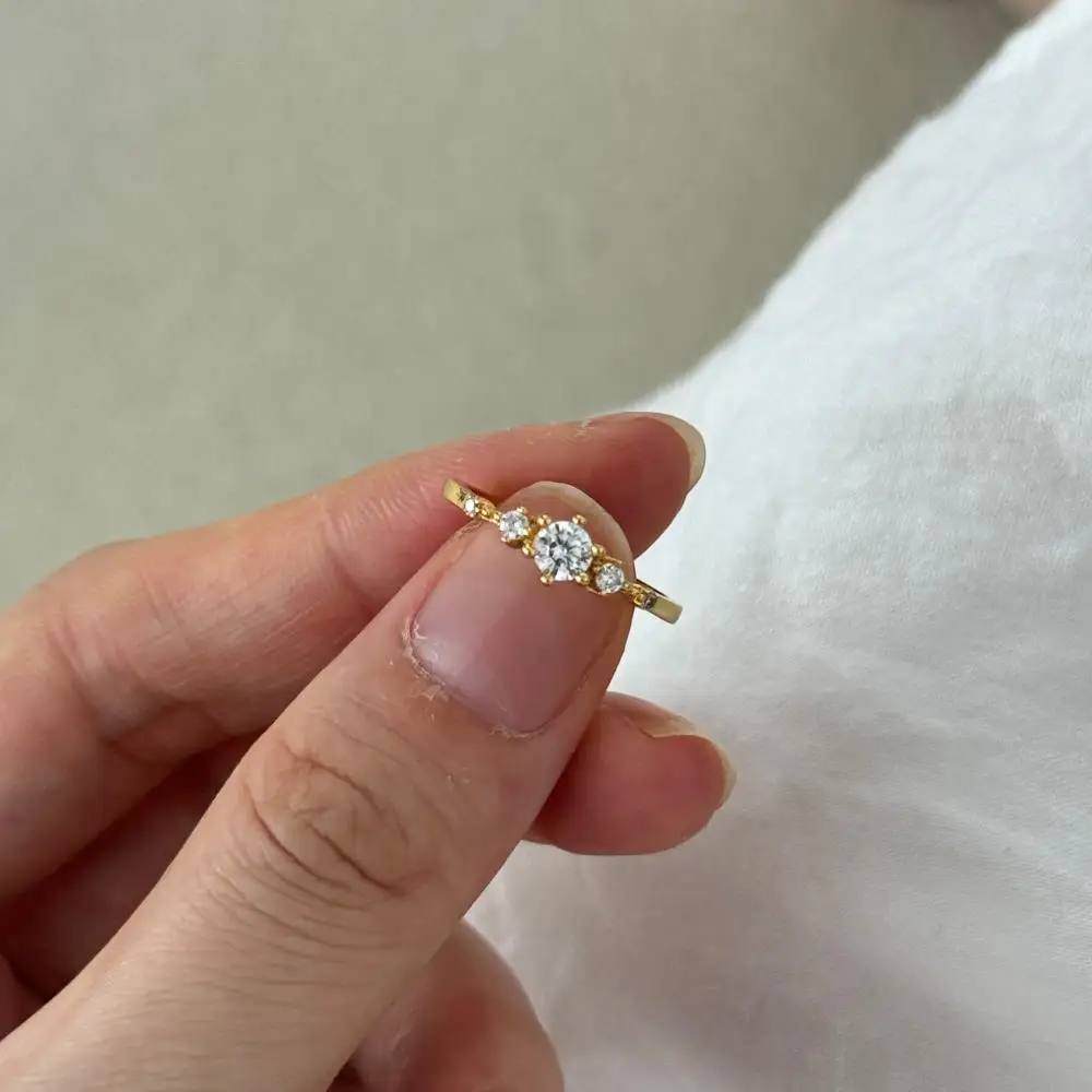 KAKODIY Fashionable Adjustable Snowflake Zircon Ring Women Wedding Engagement 925 Sterling Silver Ring detail 9