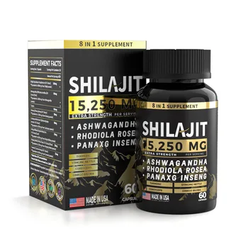 OEM himalayan Shilajit tablet rich in humic acid multi-minerals enhance male strength improve energy Shilajit capsule