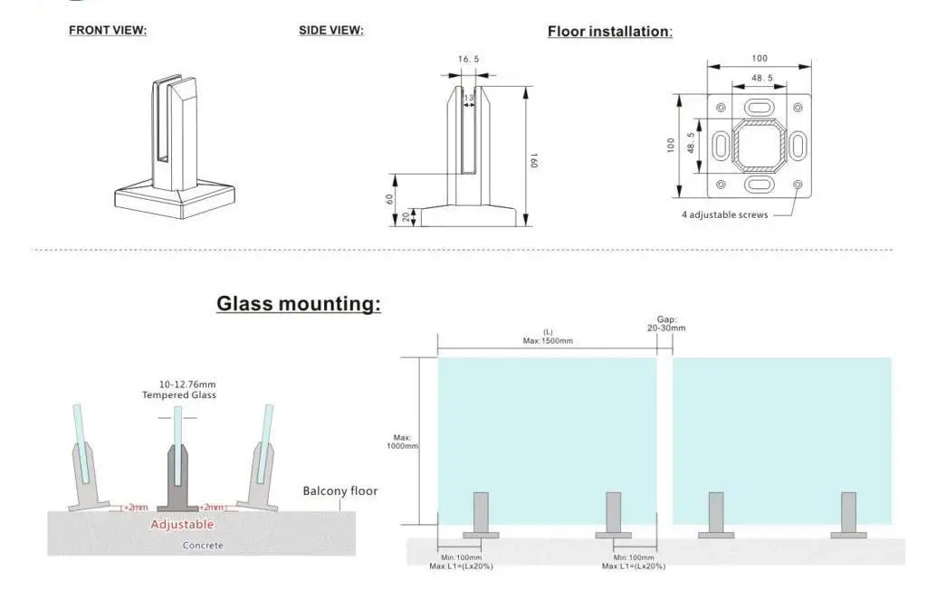 Outdoor Swimming Pool Glass Railing Stainless Steel Spigot Balustrade Modern Design Railings From China supplier