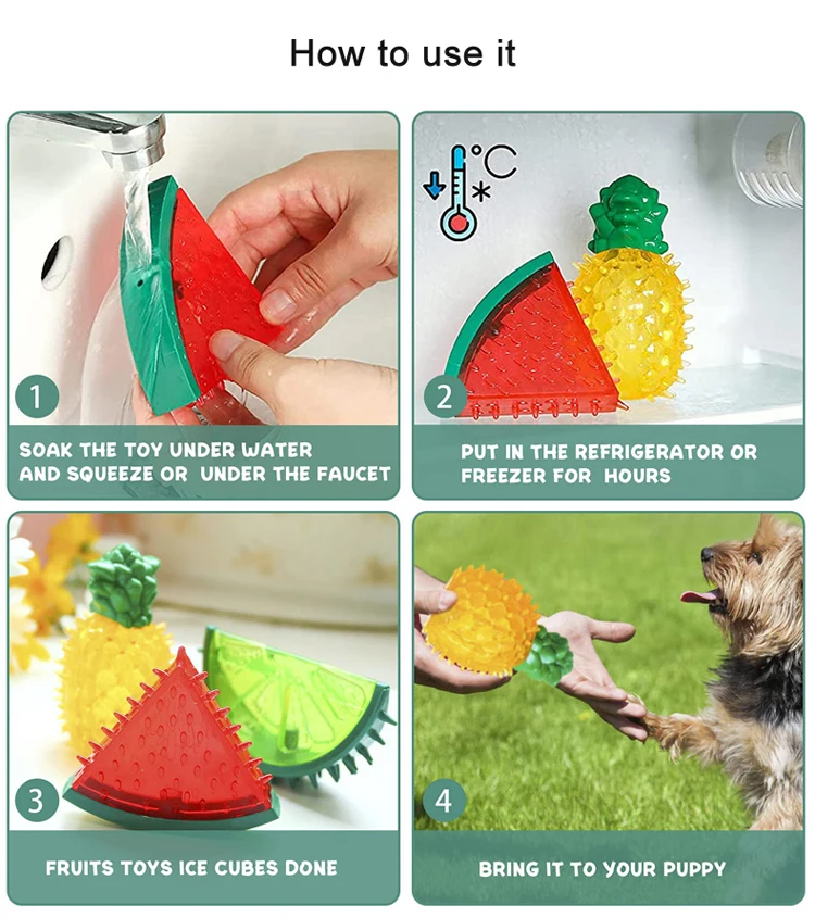 2023 New Summer Ecofriendly Frozen Indestructible Teething Squeaky Tpr Dog Chew Toys Pet Water