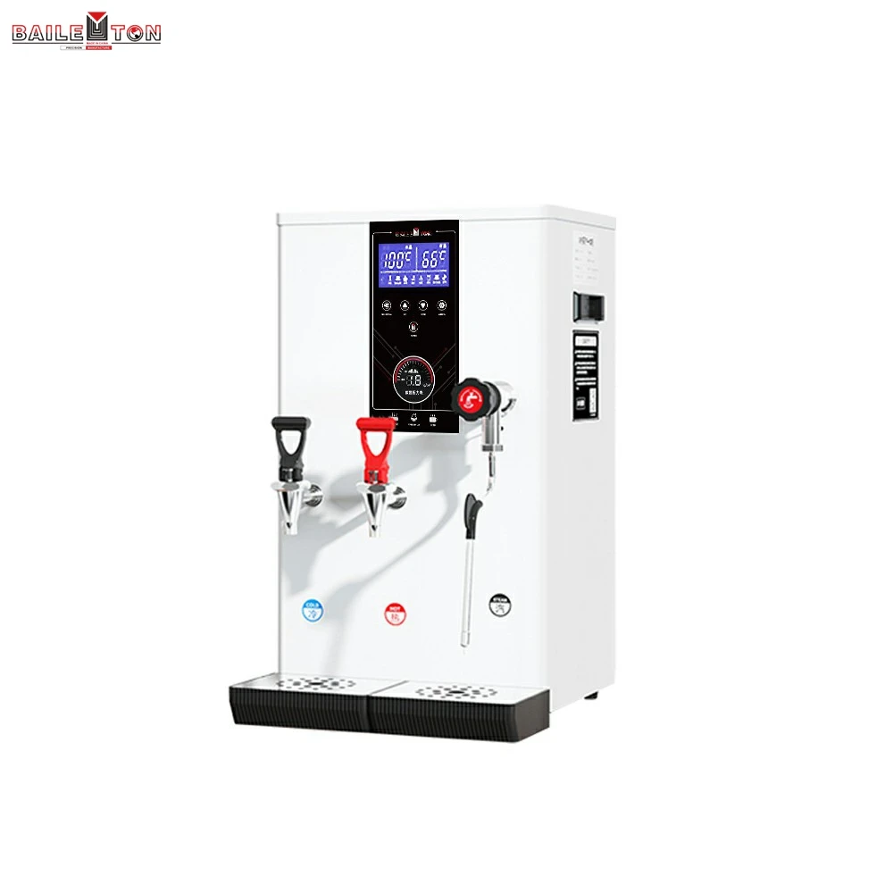 Commercial Double head Electrical Water boiler with vapor Lac spumans Frother Machine