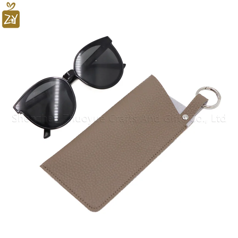 YY Hot Stocked Eyeglass Case with Belt Clip Lychee Leather Glasses