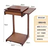 Walnut-colored C-shaped table, 40*40*75CM