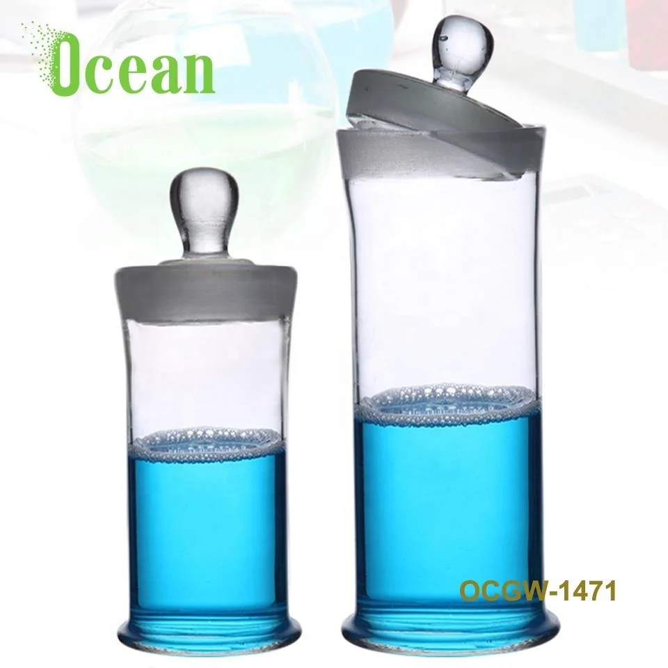 Round Glass Specimen Bottle With Matting Cover Specimen Jar Buy High