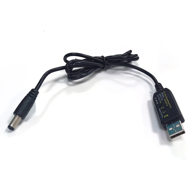 High Quality 1m Power Set up Charger 5.5x2.1 mm DC 5V to 12V USB Cable for Wifi Router Modem