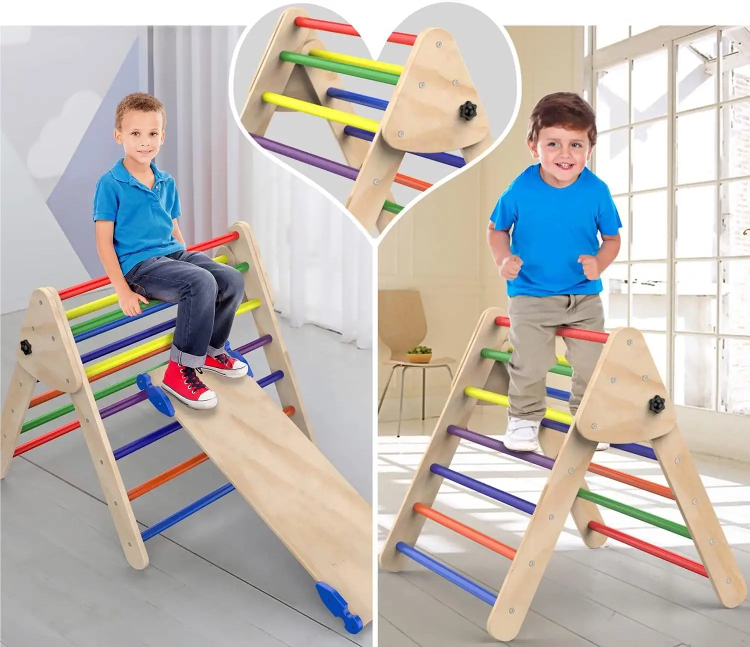 Lm Kids Cheap Children Montessori Climbing Frame Indoor Wooden Climb