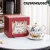 Té individual amarillo y blanco.