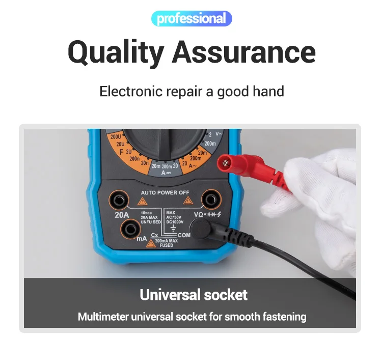 PT1033/PT1034 Replaceable Needles Universal Test Leads for Digital Cable Feeler Wire Probe Multimeter Probes