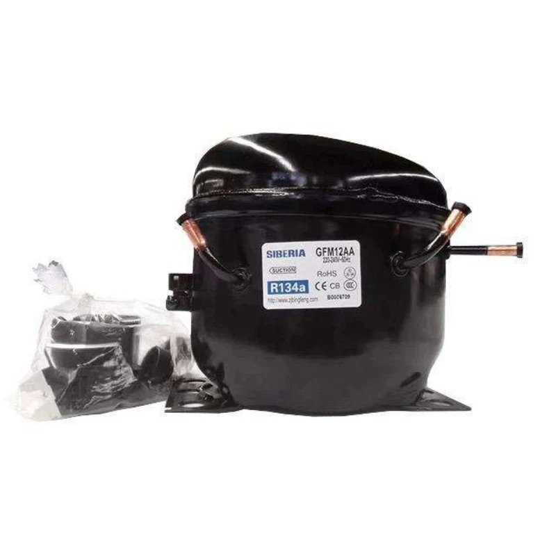 SIBERIA 1/4HP Efficient and Quiet Refrigeration Compressor for Refrigerators GFF75AA 220-240V/50Hz R134a 220W