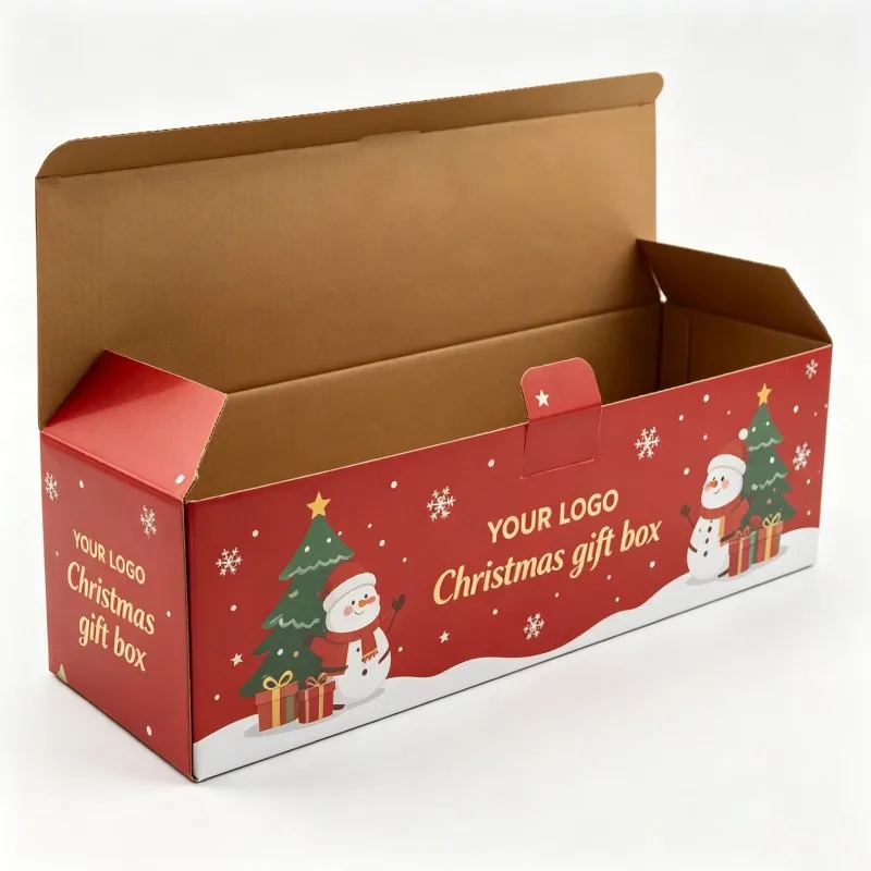 Bixxa ta’ preżent ta’ ċandela għall-Christmas ekoloġika personalizzata, bixxa ta’ posta kurrugata minn kartun Kraft ta’ 5oz/8oz/20oz/2 għall-preżenti