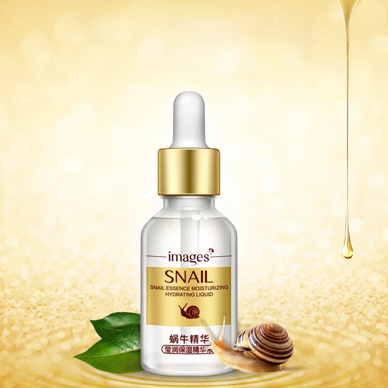 OEM Images Snail Extract Moisturizing Nourishing Essence Liquid Make Skin Tender Smooth Face Care Serum