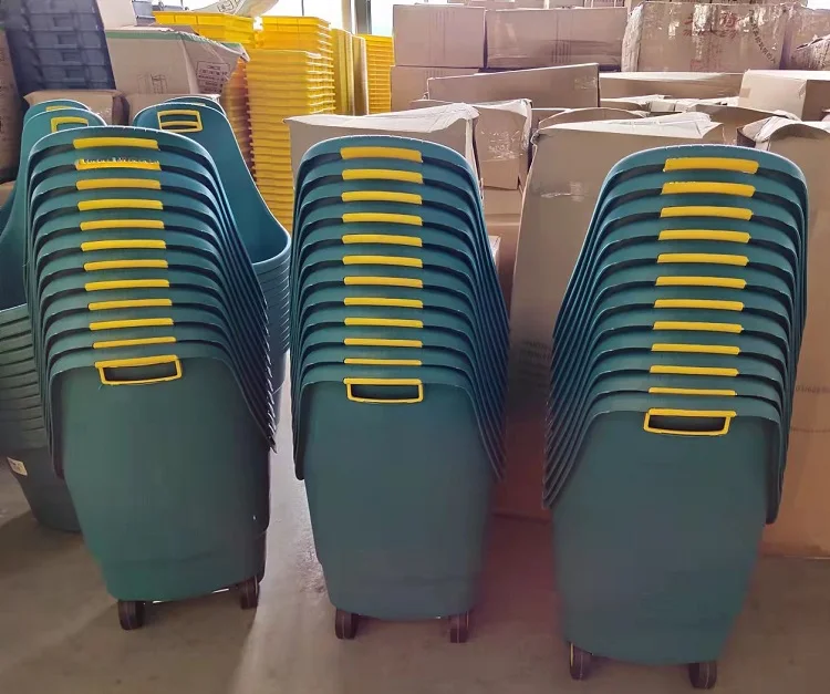 Wheeled Plastic Rolling Garden Yard Tool Cart Bucket Buy Plastic