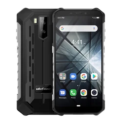 Silver 5000mAh Battery Ulefone Armor X3 Rugged Phone 5.5 inch Android 9.0 2GB+32GB China Manufacture