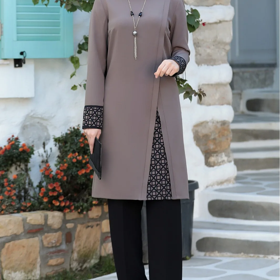 Modest Muslim Women Dress Abaya Set - Elegant & Breathable
