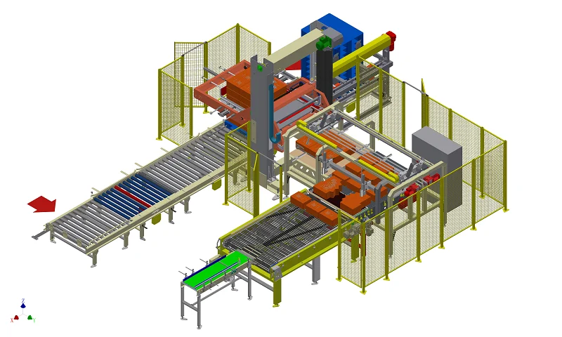 Automatic Box Palletizing Machine Stacking Boxes and Cases Palletizer ...