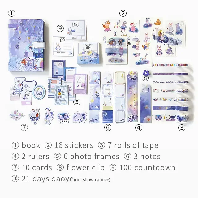 DIY Journalling Set Journal Gift Set Notebook Journal Book Set with 147 Pieces Items