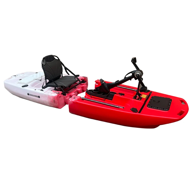 High Quality 9ft Single Person Modular Fishing Splicing Detachable Propel Kayaks Portable 2 Section Pedal Drive Kayak