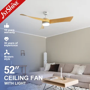 1stshine Led Ceiling Fan 6 Speeds DC Pure Copper Motor High Quality 52 Inches Plastic Ceiling Fan