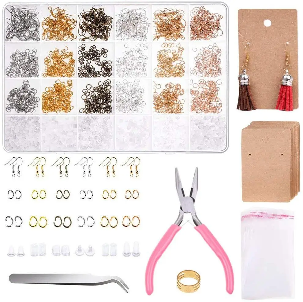 2400pcs Earring Making Supplies Kit With 24 Styles Earring Hooks, Earring  Backs, Earrings Posts And Earring Making Findings For Jewelry Making Supplie